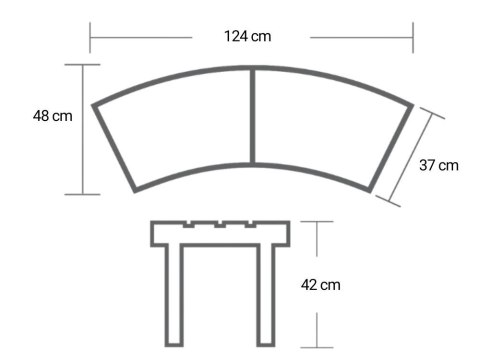 Ławka do jacuzzi podwójna niska SPA INTEX 28514 komplet 2szt