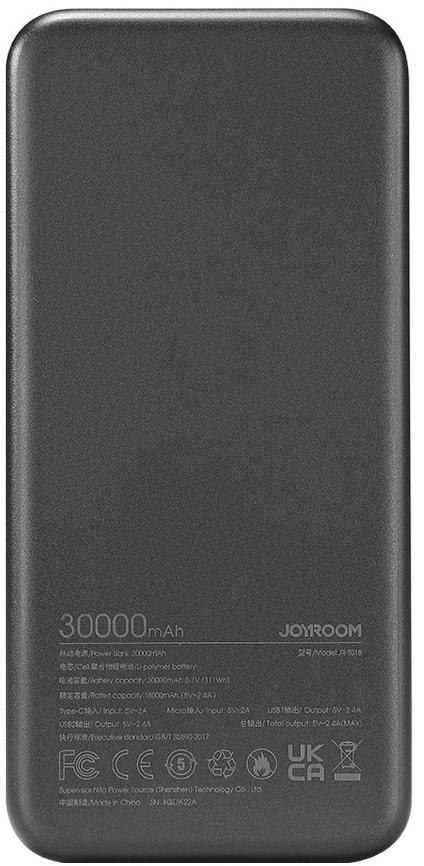 Powerbank Joyroom Dazzling Series JR-T018 30000mAh 12W 2.4A 2x USB-A czarny