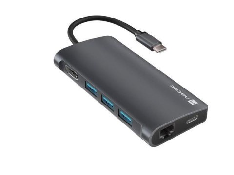 Stacja dokująca USB Natec Fowler 2 V2 Multiport USB-C -> HUB USB 3.0 3x, Hdmi 4k, USB-C, RJ45, SD, Micro SD Stacja dokująca USB Natec Fowler 2 V2 Multiport USB-C -> HUB USB 3.0 3x, Hdmi 4k, USB-C, RJ45, SD, Micro SD