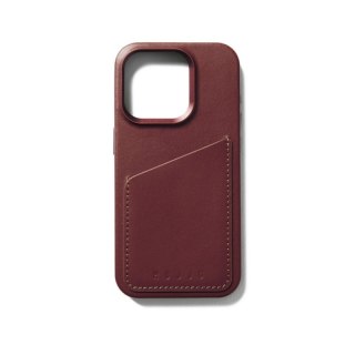 Mujjo Full Leather Wallet Case - etui skórzane do iPhone 15 Pro kompatybilne z MagSafe (burgundy)