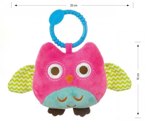 Zawieszka pluszowa Sówka - Happy owl - 2552 PINK