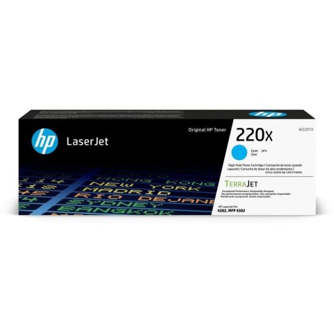 Toner HP 220X (W2201X) Cyan 5500str. Toner HP 220X (W2201X) Cyan 5500str.