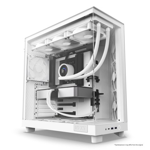 NZXT OBUDOWA KOMPUTEROWA NZXT OBUDOWA H6 FLOW MIDI TOWER Z OKNEM BIAŁA