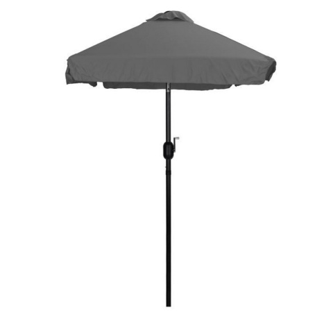 Prostokątny duży parasol ogrodowy skośny łamany z korbą szary 200 x 140 cm