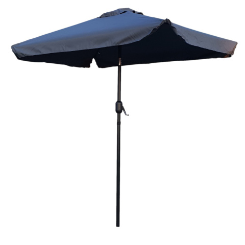 Prostokątny duży parasol ogrodowy skośny łamany z korbą szary 200 x 140 cm