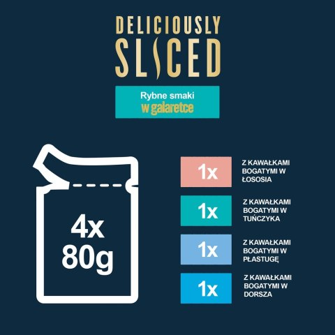 FELIX DELICIOUSLY SLICED Rybne Smaki 4x80g