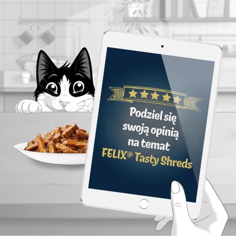 FELIX Tasty Shreds z Łososiem i z Tuńczykiem 4x80g