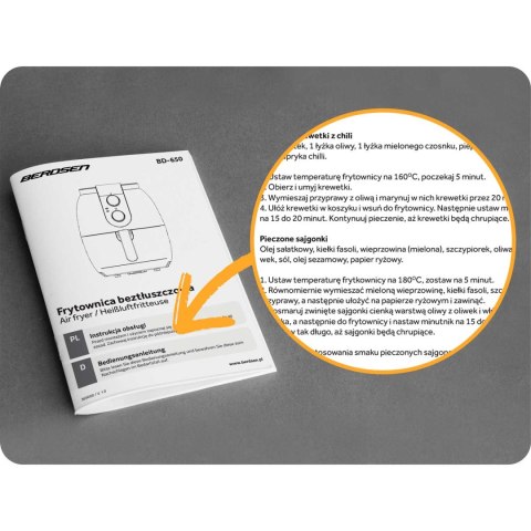 Frytkownica beztłuszczowa BD-650 1300w 3,6L