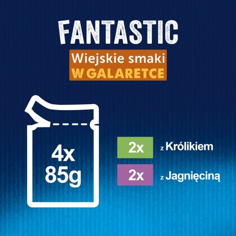 Karma Felix Fantastic Królik, Jagnięcina 4x85g