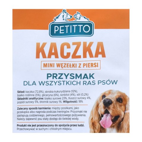 PETITTO Węzełki mini z piersi kaczki 500G