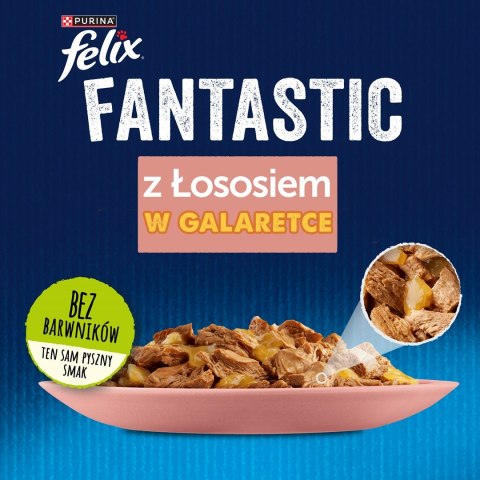 PURINA Felix Fantastic: łosoś - mokra karma dla kota - 85g