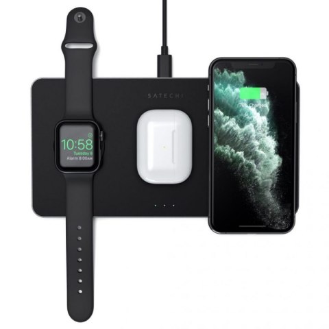 Satechi Trio Wireless Charging Pad - magnetyczna ładowarka bezprzewodowa do trzech urządzeń (AppleWatch 2,5W, AirPods 5W, Qi 7,5