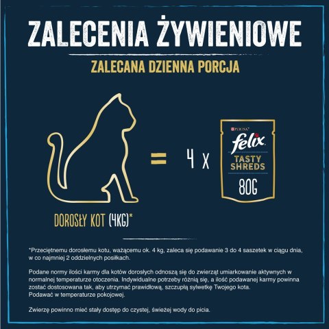 FELIX Tasty Shreds z Wołowiną i z Kurczakiem 4x80g