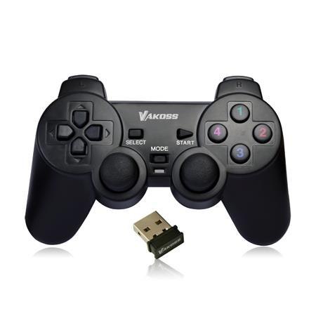 Gamepad bezprzewodowy VAKOSS GP-4705BK USB funkc Dual Shock