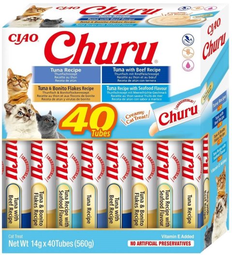 INABA CAT CHURU VARIETIES tuńczyk - przysmak dla kota 40x14 g