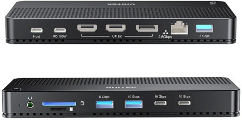 Stacja dokująca Unitek D1104A01 13w1 MST HDMI DP 8K PD 100W