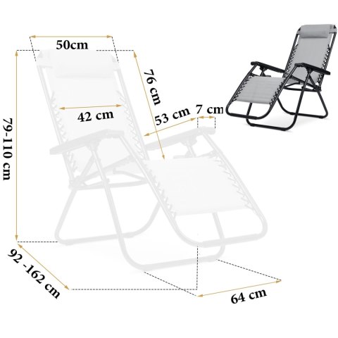 zestaw leżaków ogrodowych z poduszką półką składane turystyczny fotel x2szt