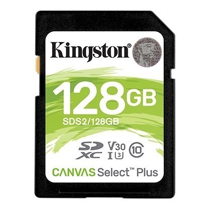 Karta pamięci Kingston Canvas Select Plus SDS2/128GB (128GB; Class U3, V30; Karta pamięci)