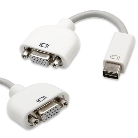 Qoltec Adapter Mini DVI męska | VGA żeńska | 0.15m