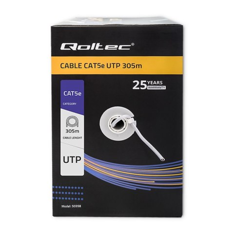 Qoltec Kabel sieciowy/skrętka UTP | CAT5E | 305m