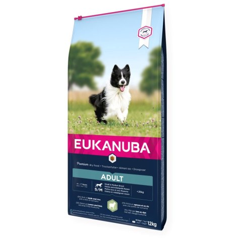 EUKANUBA Adult Small&Medium Breeds rich in lamb & rice 12kg - sucha karma dla psa