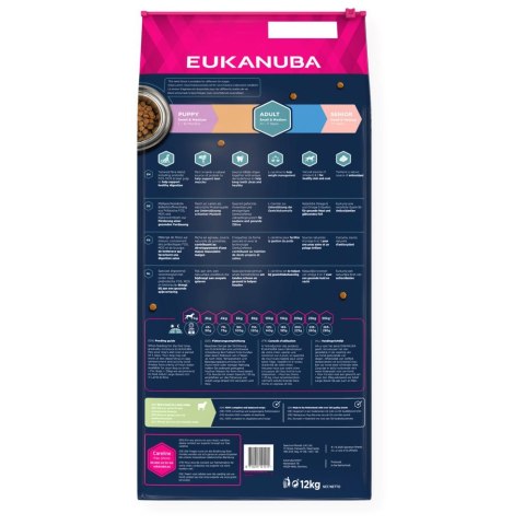 EUKANUBA Adult Small&Medium Breeds rich in lamb & rice 12kg - sucha karma dla psa