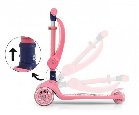 Milly Mally Scooter Fuzzy Pink