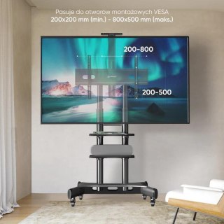 Mobilny stojak do TV 50"-86" do 90 kg ONKRON TS1881 Czarny