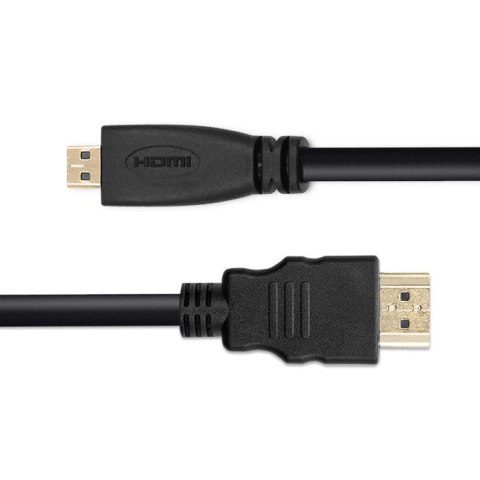 Qoltec Kabel HDMI A męski | Micro HDMI D męski | 1m