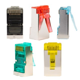 Wtyk RJ45 FTP STP kat. 6, linka, Netrack, kolor MIX (10 szt)