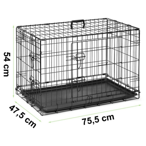 Klatka dla zwierząt 75,5 x 47,5 x 54 cm PH-200 przenośna transportowa