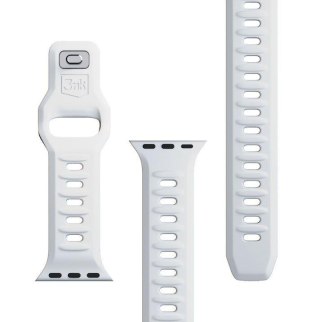 Pasek do Apple Watch - 3mk Silicone Watch Strap for Apple -38/40/41 mm White