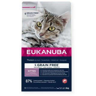 EUKANUBA Grain Free kitten salmon - sucha karma dla kota - 2 kg