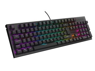 KLAWIATURA DLA GRACZY GENESIS THOR 303 DE PODŚWIETLENIE RGB MECHANICZNA BROWN SWITCH CZARNA HOT SWAP