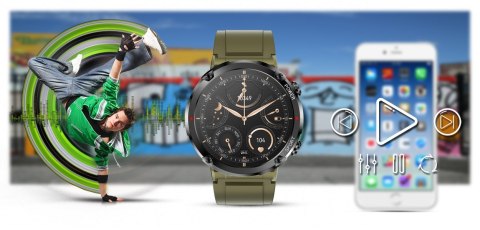 Smartwatch Gravity GT21-7 + Czarny Pasek Silikonowy