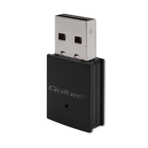 Karta sieciowa Qoltec Bezprzewodowy Ultra szybki mini adapter WiFi Standard AC | BT 4.0 USB | 600Mbps