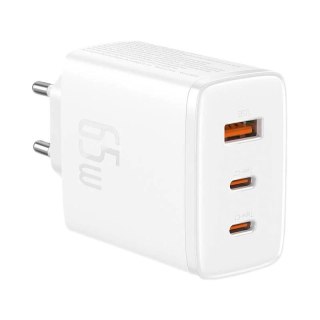 Ładowarka sieciowa Baseus OS-Cube Pro P10152301213 65W z 2 gniazdami USB-C PD oraz USB biała