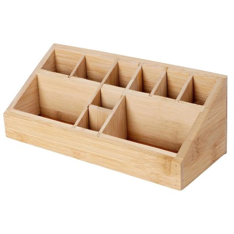 Organizer na kosmetyki do makijażu bambusowy 23x9x8,5 cm