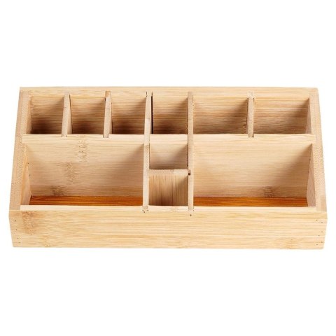 Organizer na kosmetyki do makijażu bambusowy 23x9x8,5 cm