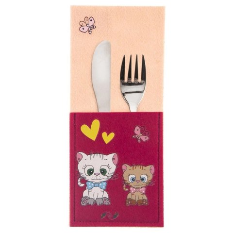 Pokrowiec etui na sztućce KOTEK 21x9 cm Pokrowiec etui na sztućce KOTEK 21x9 cm