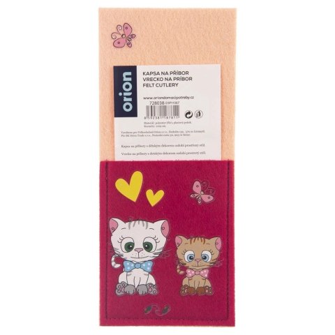 Pokrowiec etui na sztućce KOTEK 21x9 cm Pokrowiec etui na sztućce KOTEK 21x9 cm