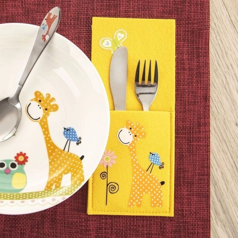 Pokrowiec etui na sztućce ŻYRAFA 21x9 cm Pokrowiec etui na sztućce ŻYRAFA 21x9 cm