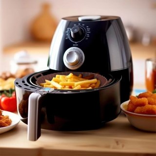 Wkład do frytkownicy Air Fryer beztłuszczowej silikonowy brązowy SILLINIE 20 cm