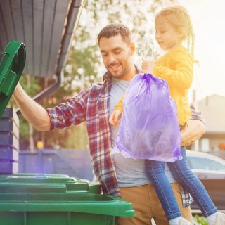 Worki na śmieci zapachowe lawendowe 60 l 10 szt.